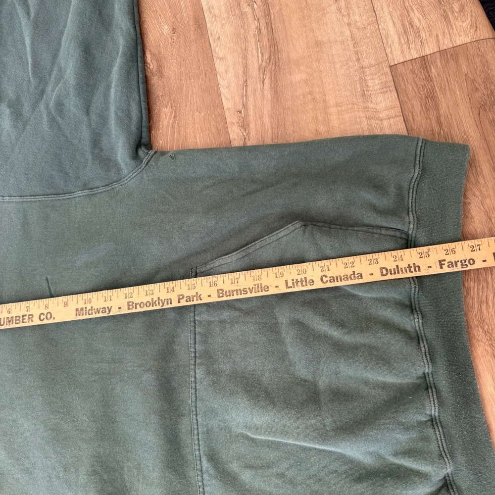 Nike Vintage Hoodie Forest Green Embroidered Swoosh Mens Medium 90s Boxy Fit - Picture 3 of 7